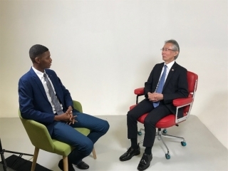 Embaixador Sr. Maruhashi e jornalista Sr. Henrique